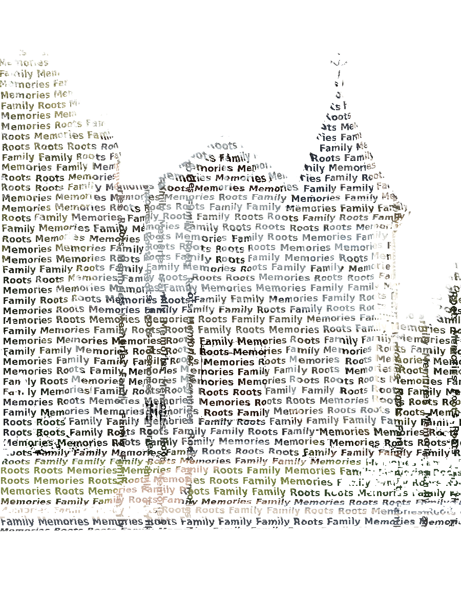 Custom House Typography Portrait — Home Word Art Print