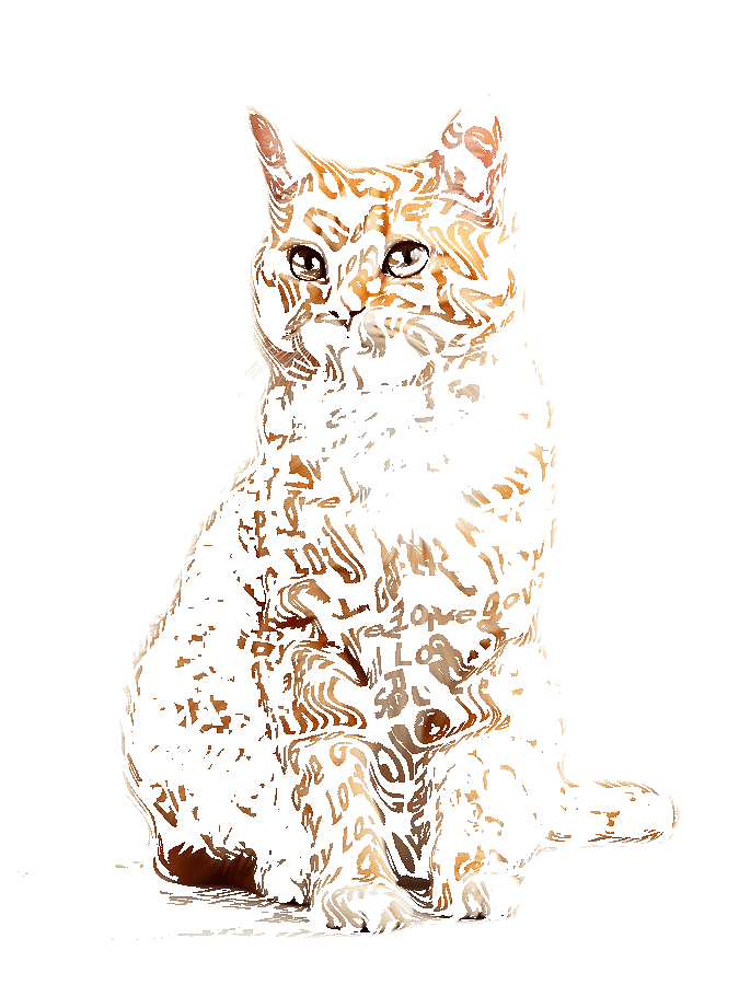 Custom Pet Typography Portrait example