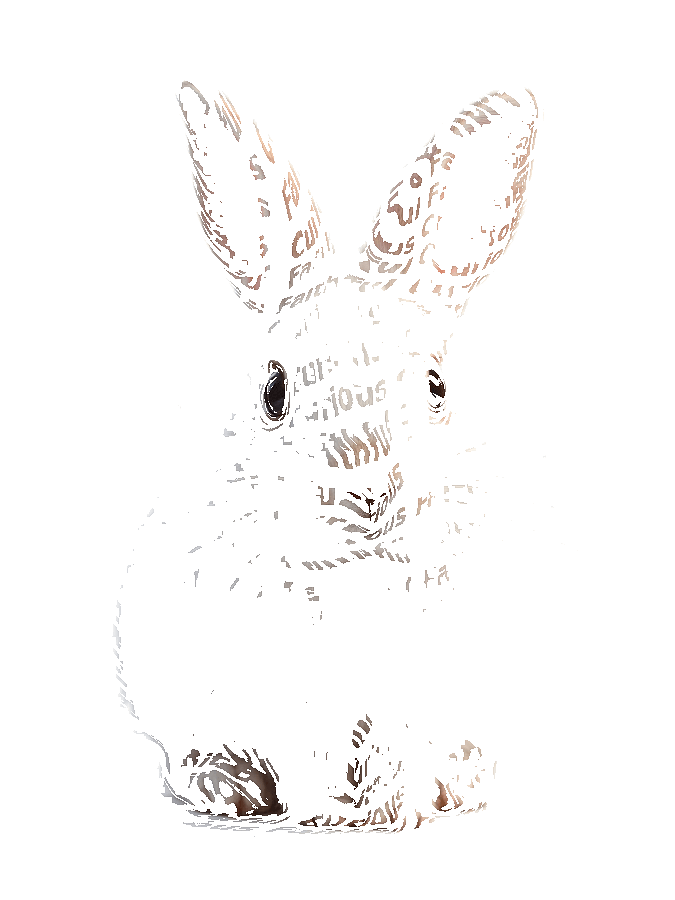 Custom Pet Typography Portrait example