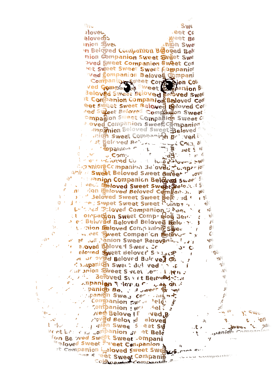 Custom Pet Typography Portrait example