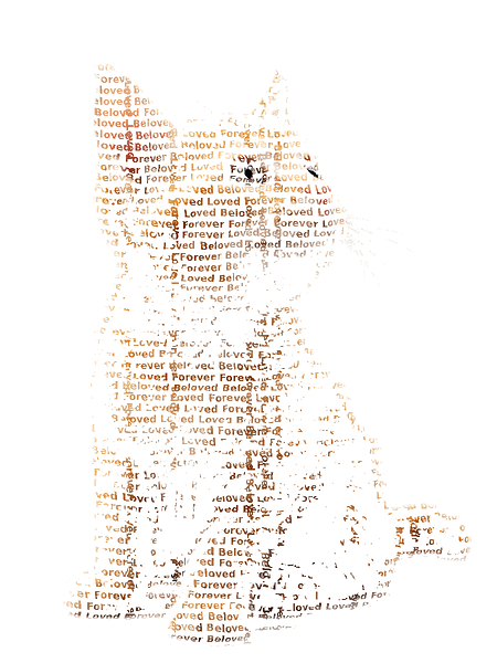 Custom Pet Typography Portrait example