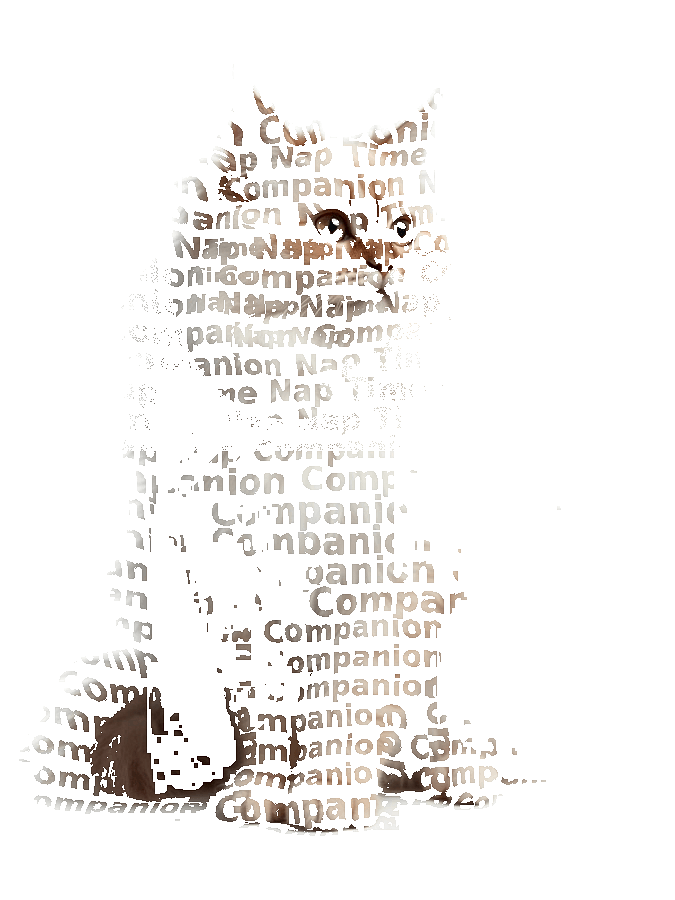 Custom Pet Typography Portrait — Personalized Word Art