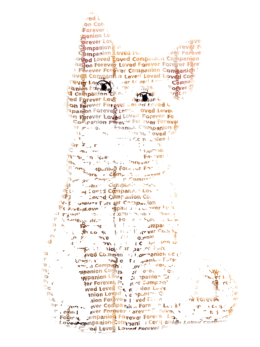 Custom Pet Typography Portrait — Personalized Word Art