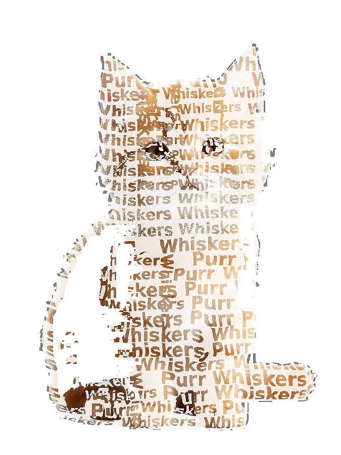 Custom Pet Typography Portrait — Personalized Word Art