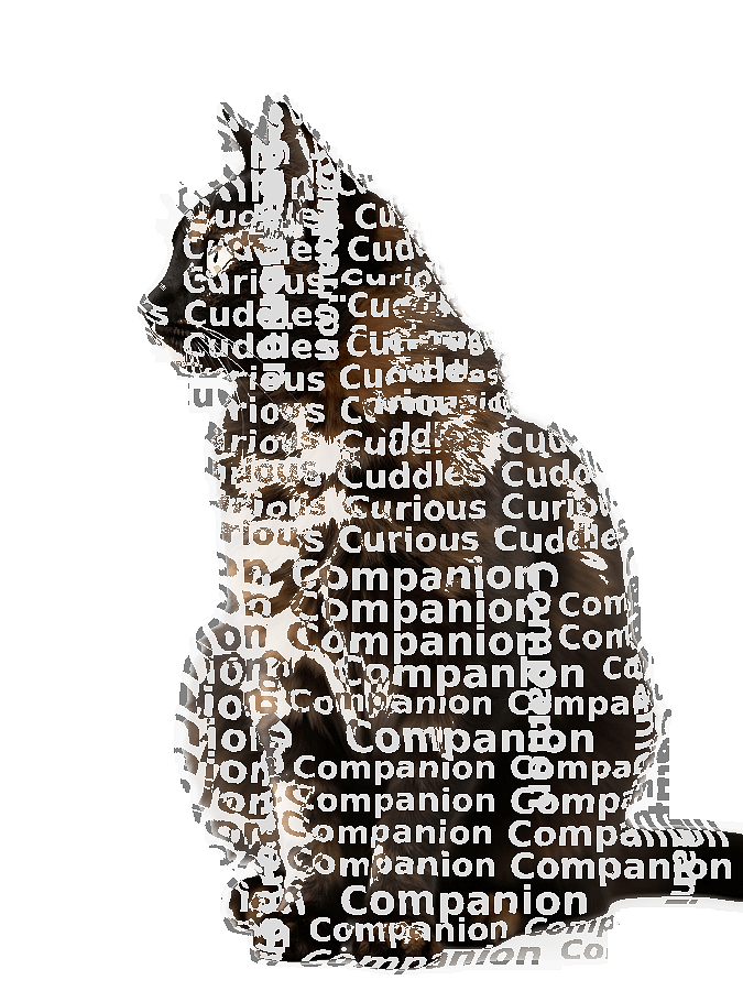 Custom Pet Typography Portrait — Personalized Word Art