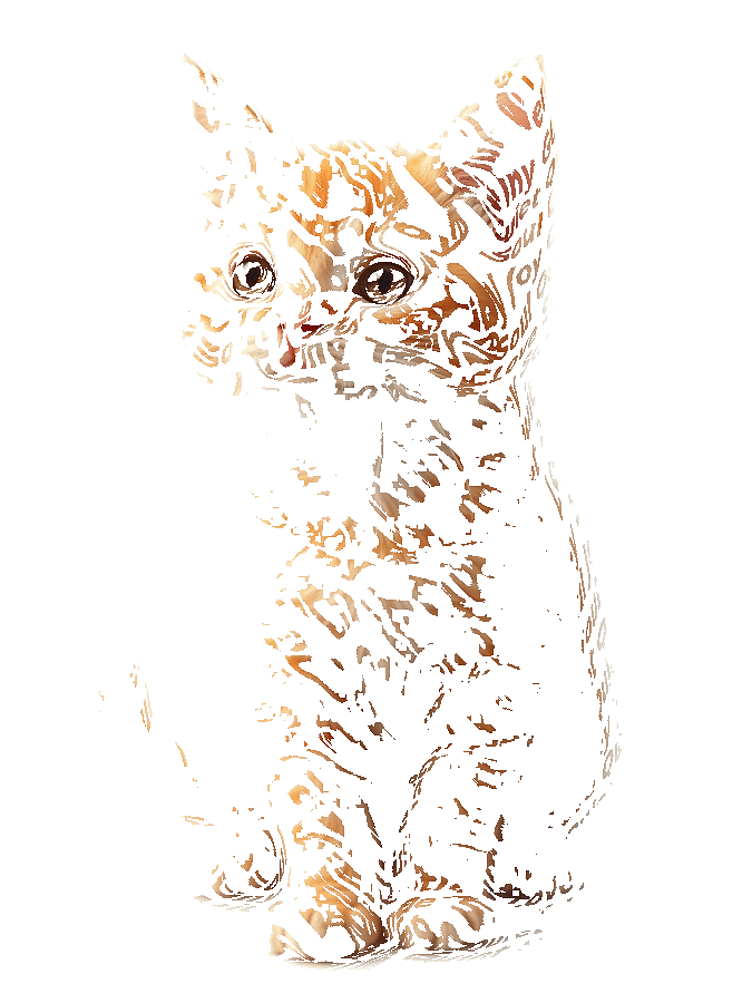 Custom Pet Typography Portrait — Personalized Word Art