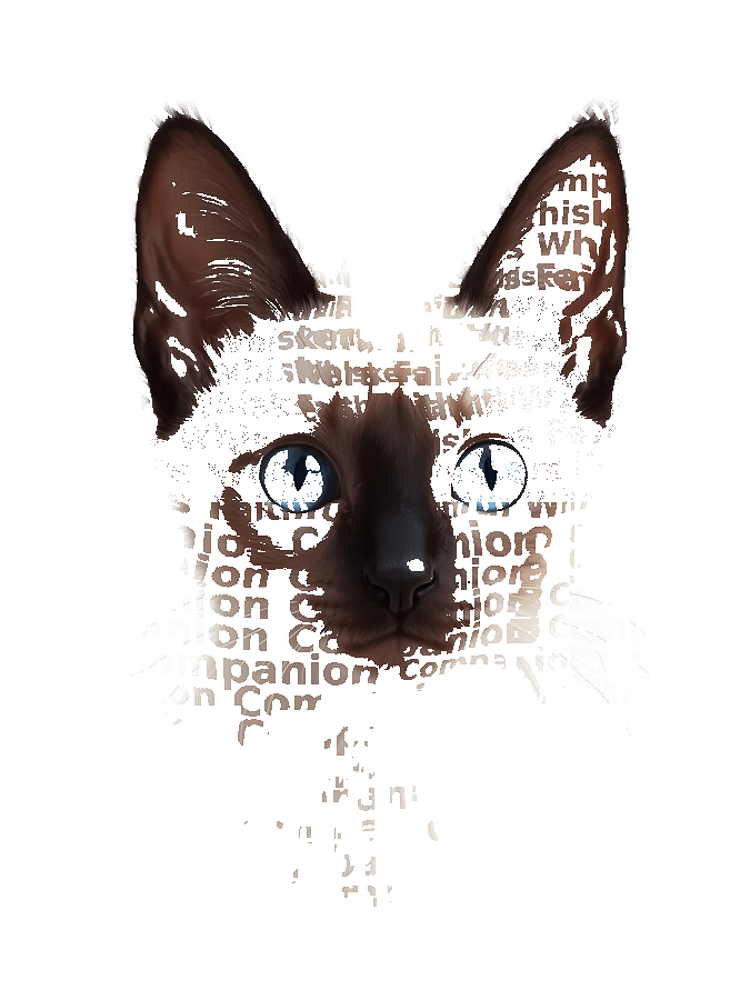 Custom Pet Typography Portrait — Personalized Word Art