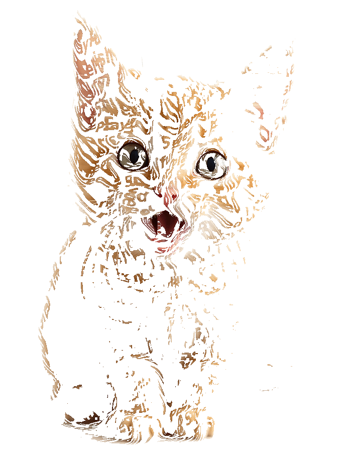 Custom Pet Typography Portrait — Personalized Word Art