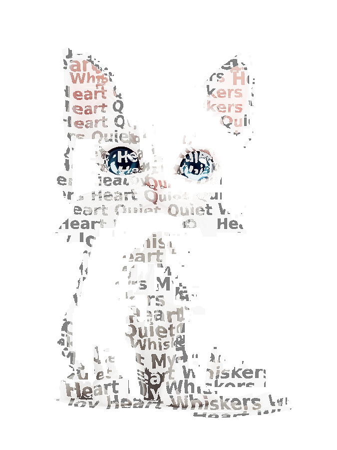 Custom Pet Typography Portrait — Personalized Word Art