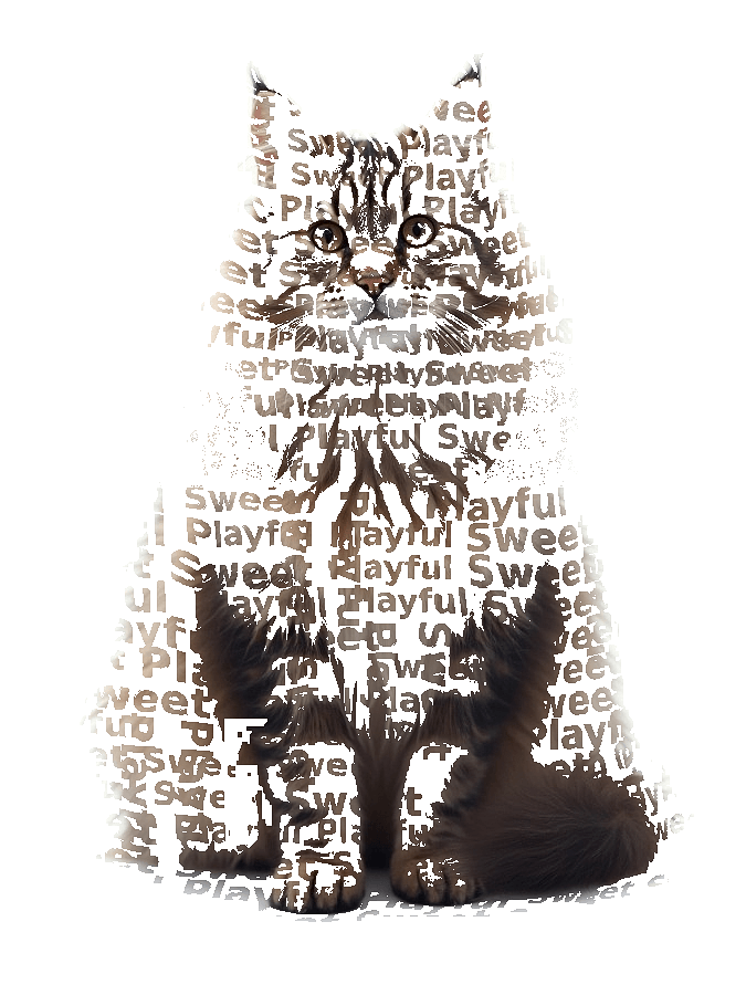 Custom Pet Typography Portrait — Personalized Word Art