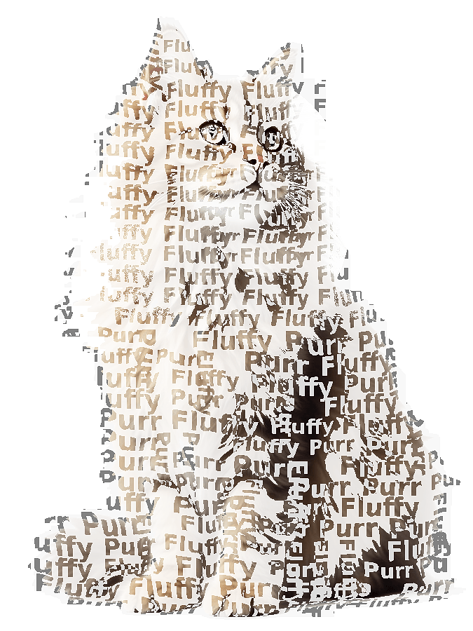 Custom Pet Typography Portrait — Personalized Word Art