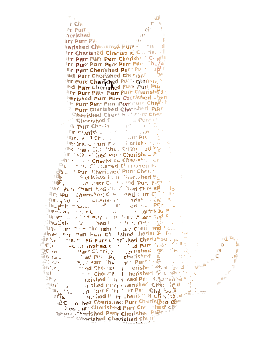 Custom Pet Typography Portrait — Personalized Word Art