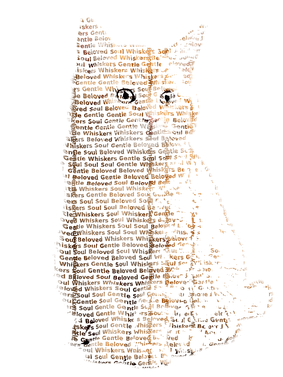 Custom Pet Typography Portrait — Personalized Word Art