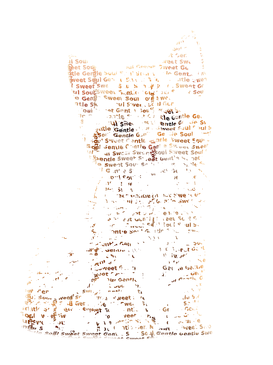 Custom Pet Typography Portrait — Personalized Word Art