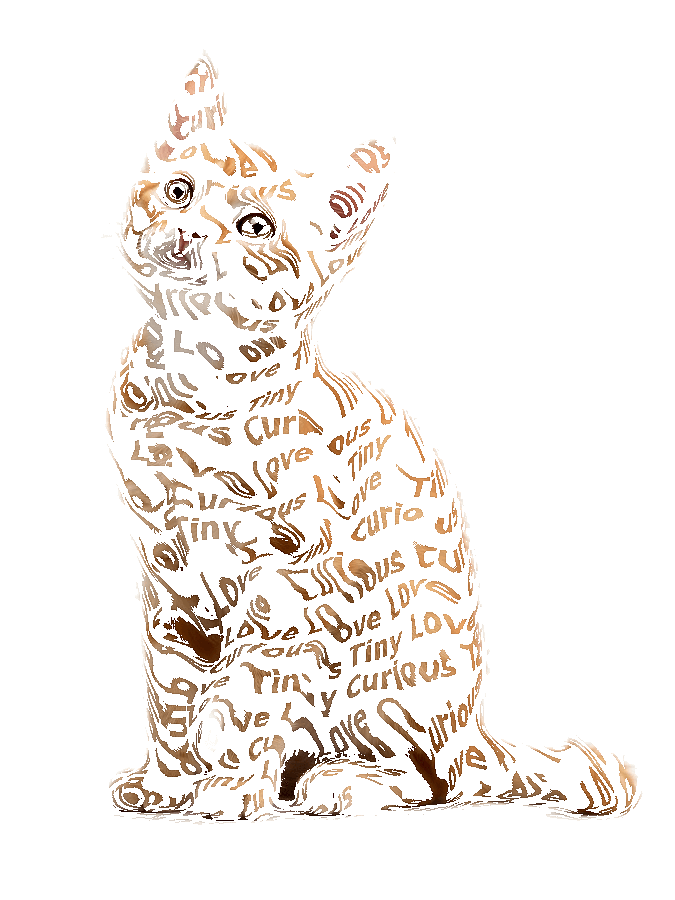 Custom Pet Typography Portrait — Personalized Word Art