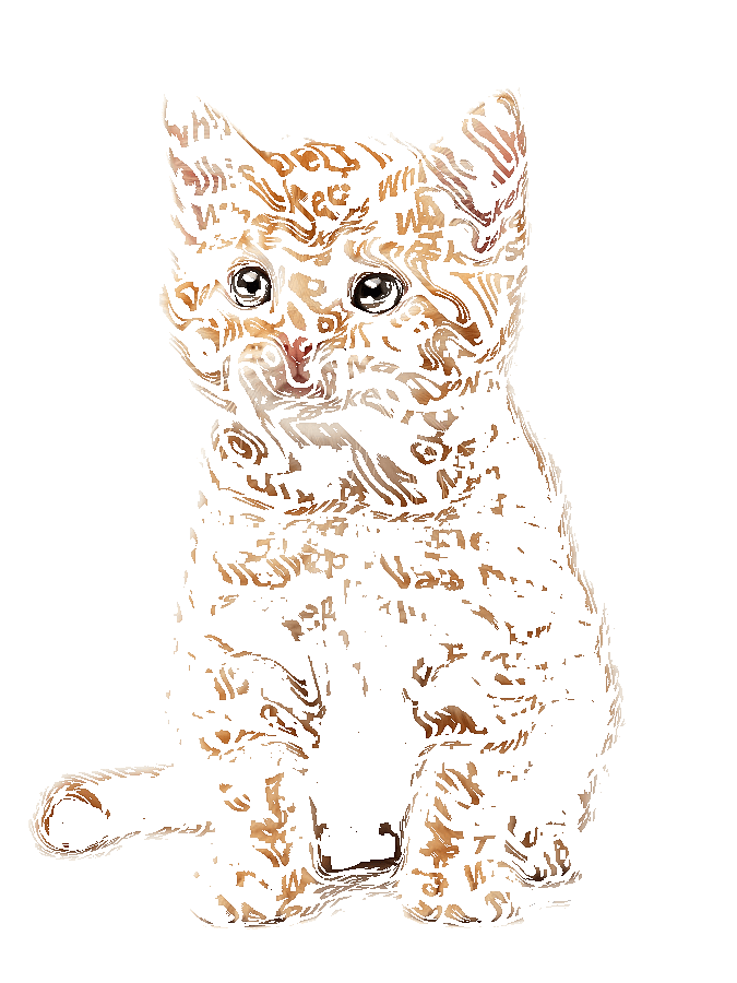 Custom Pet Typography Portrait — Personalized Word Art