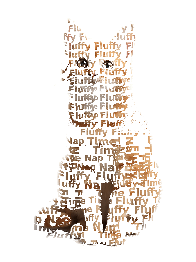 Custom Pet Typography Portrait — Personalized Word Art