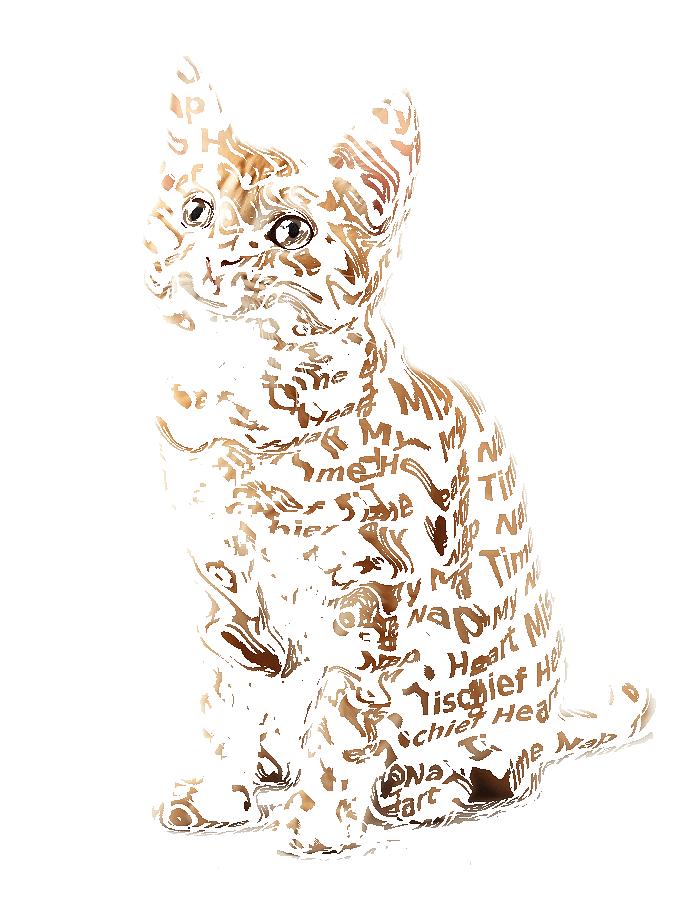 Custom Pet Typography Portrait — Personalized Word Art