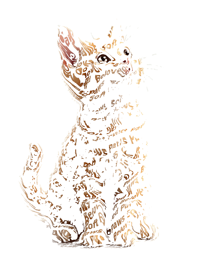 Custom Pet Typography Portrait — Personalized Word Art