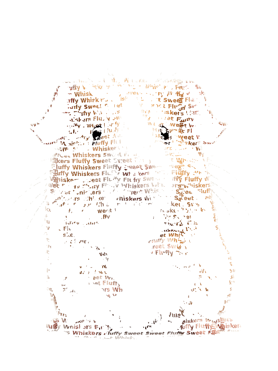 Custom Pet Typography Portrait — Personalized Word Art