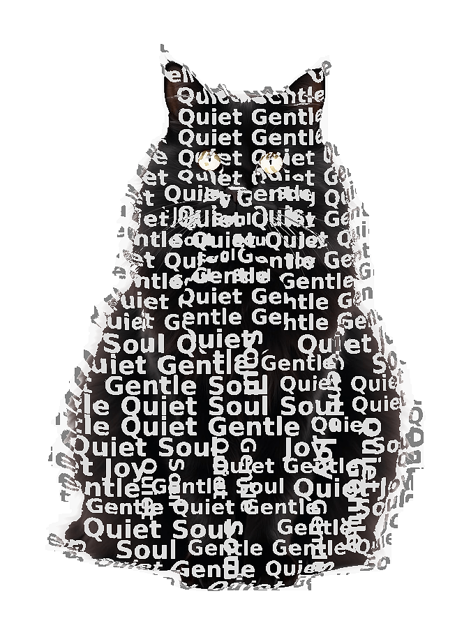 Custom Pet Typography Portrait — Personalized Word Art