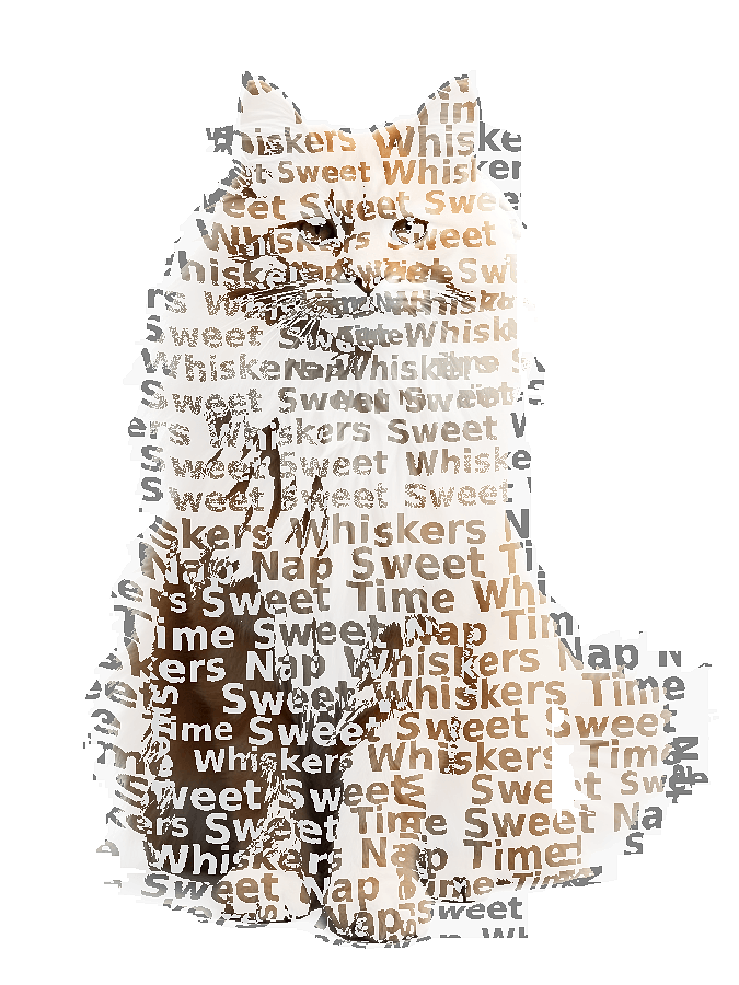 Custom Pet Typography Portrait — Personalized Word Art