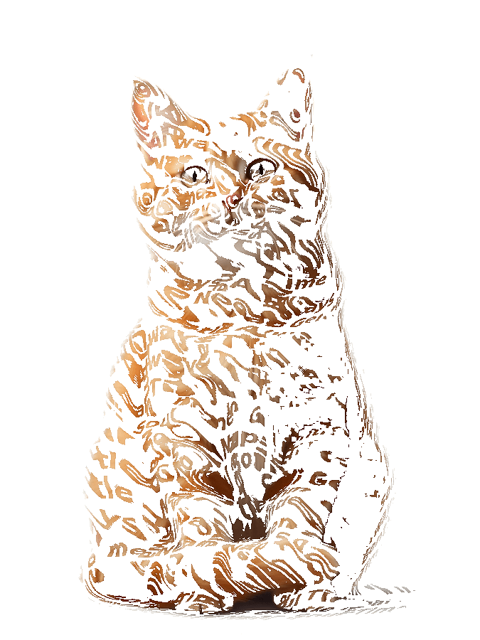 Custom Pet Typography Portrait — Personalized Word Art