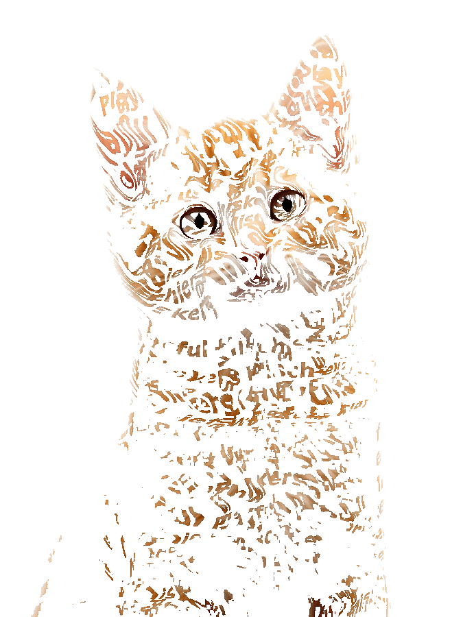 Custom Pet Typography Portrait — Personalized Word Art