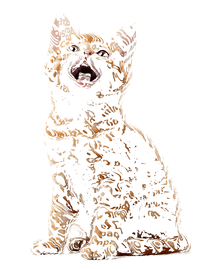 Custom Pet Typography Portrait — Personalized Word Art