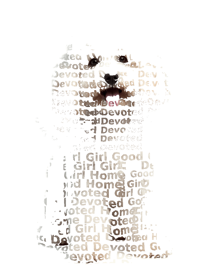 Custom Typography Portrait — Custom Dog Word Art