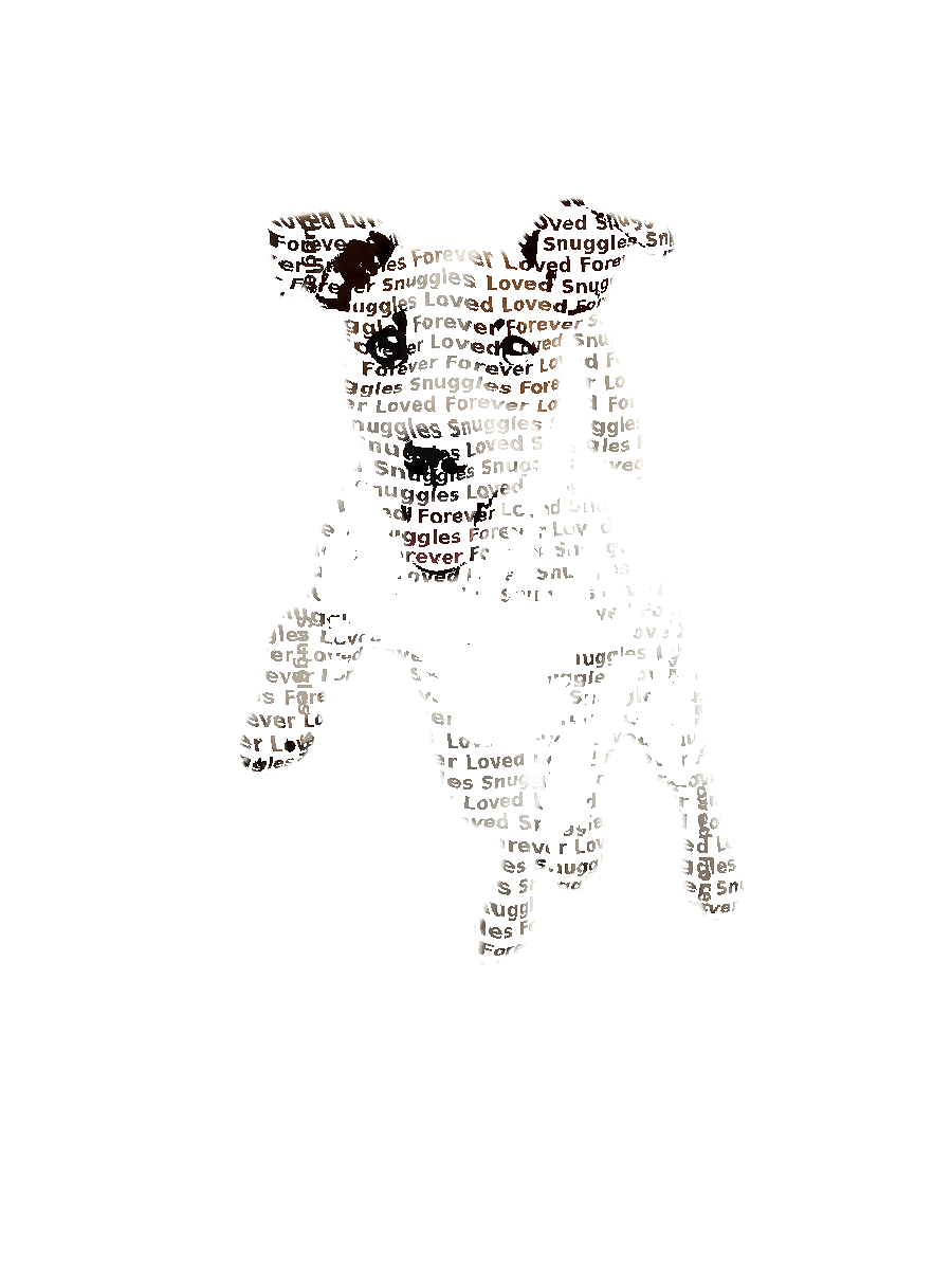 Custom Typography Portrait — Custom Dog Word Art