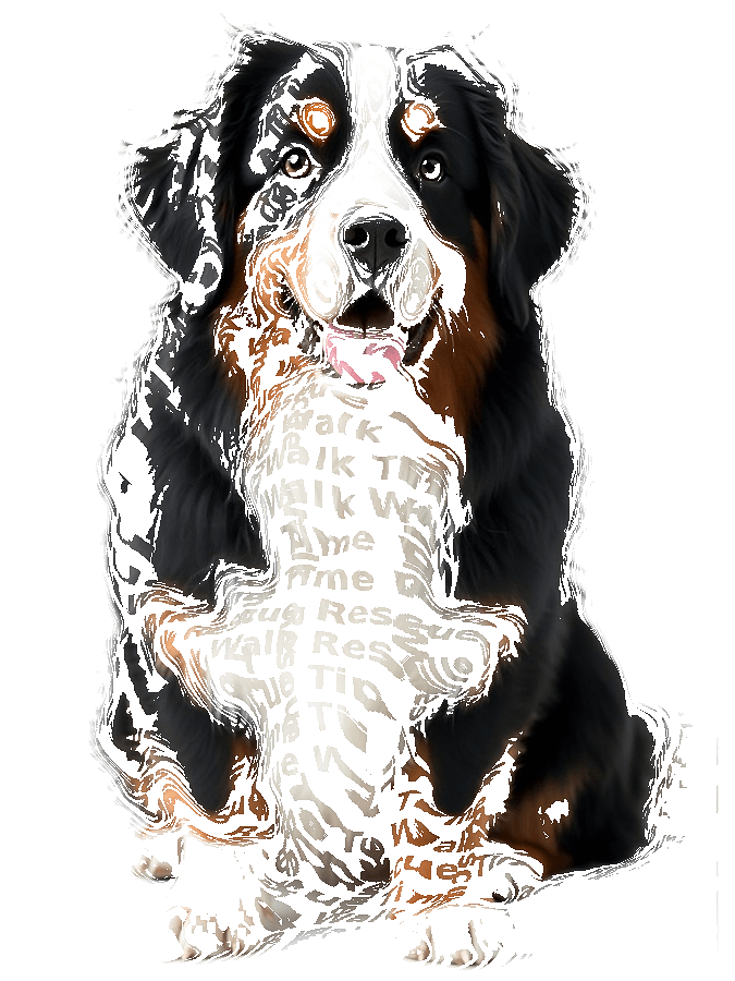 Custom Dog Typography Portrait example