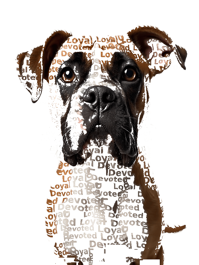 Custom Typography Portrait — Custom Dog Word Art