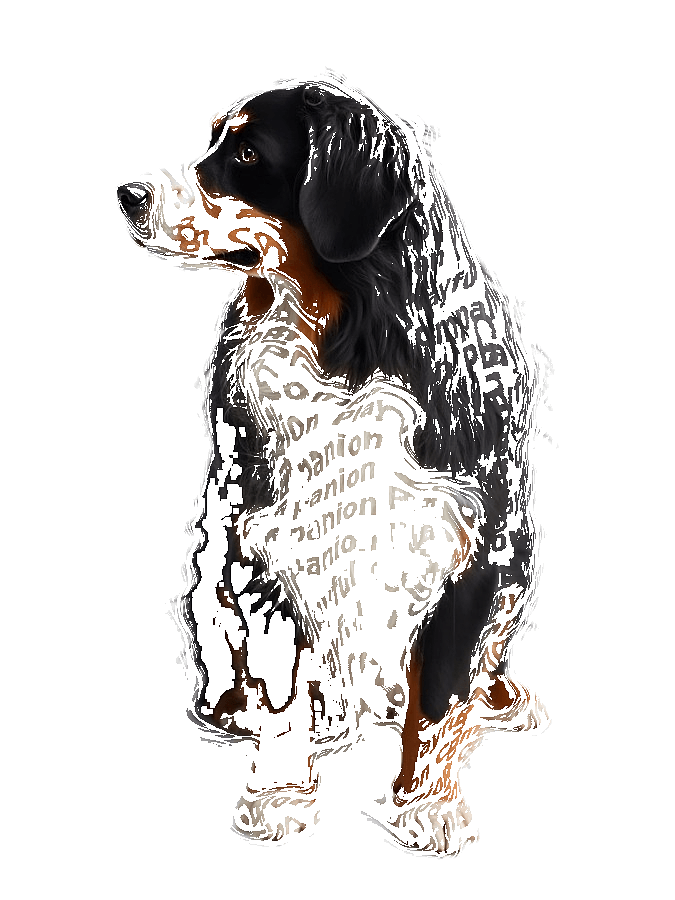 Custom Dog Typography Portrait example