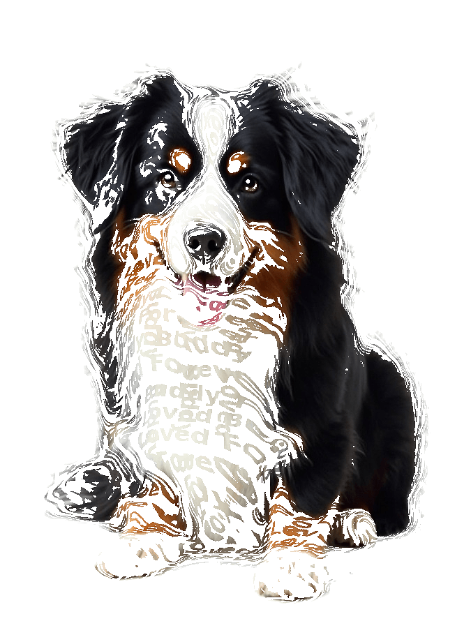 Custom Dog Typography Portrait example