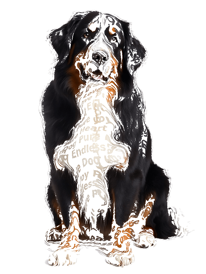 Custom Dog Typography Portrait example