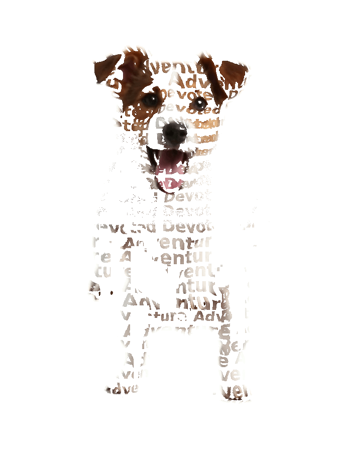 Custom Typography Portrait — Custom Dog Word Art