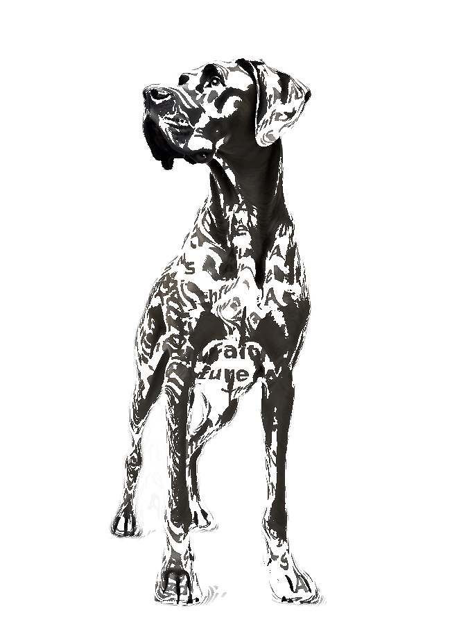 Custom Typography Portrait — Custom Dog Word Art