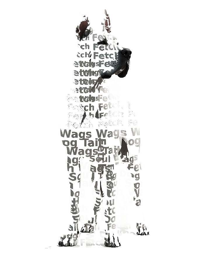 Custom Typography Portrait — Custom Dog Word Art