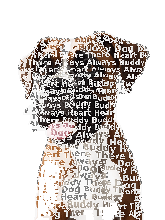 Custom Typography Portrait — Custom Dog Word Art