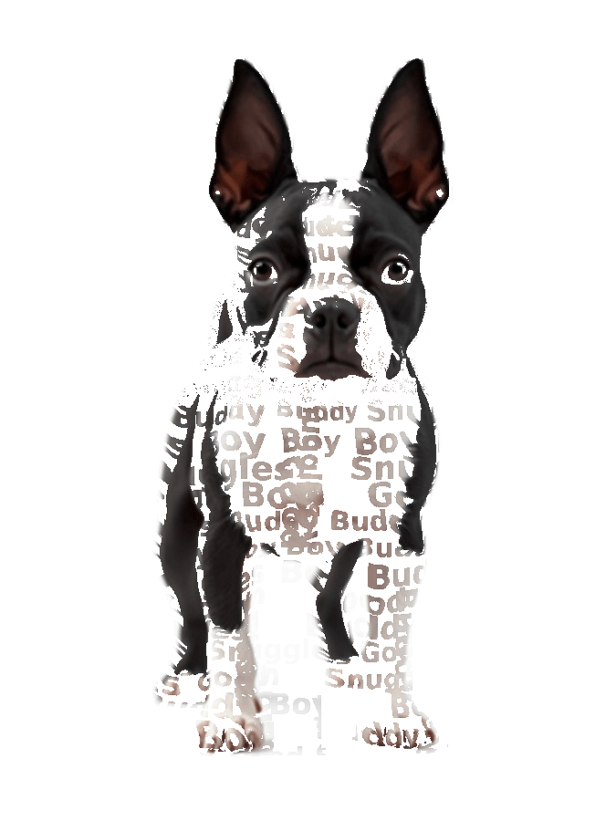 Custom Typography Portrait — Custom Dog Word Art