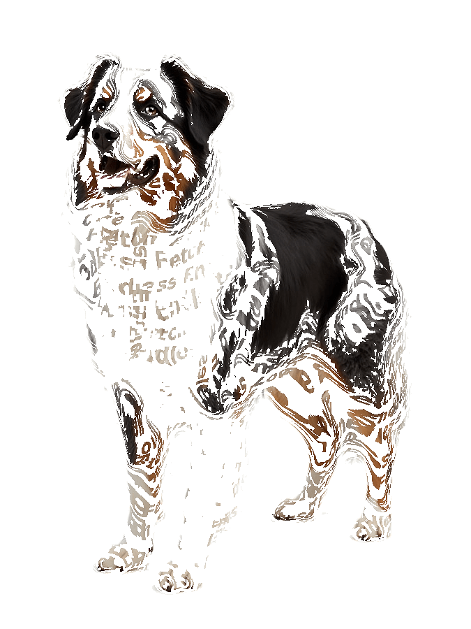 Custom Typography Portrait — Custom Dog Word Art
