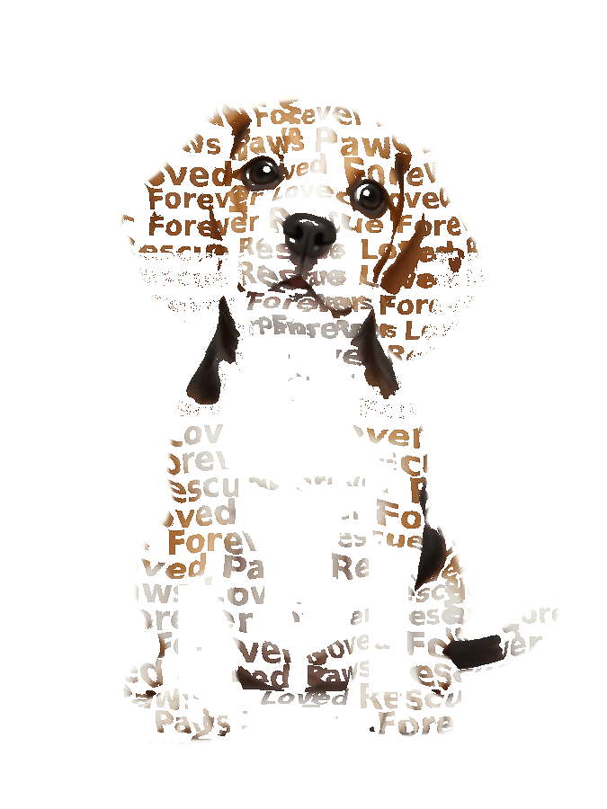 Custom Typography Portrait — Custom Dog Word Art