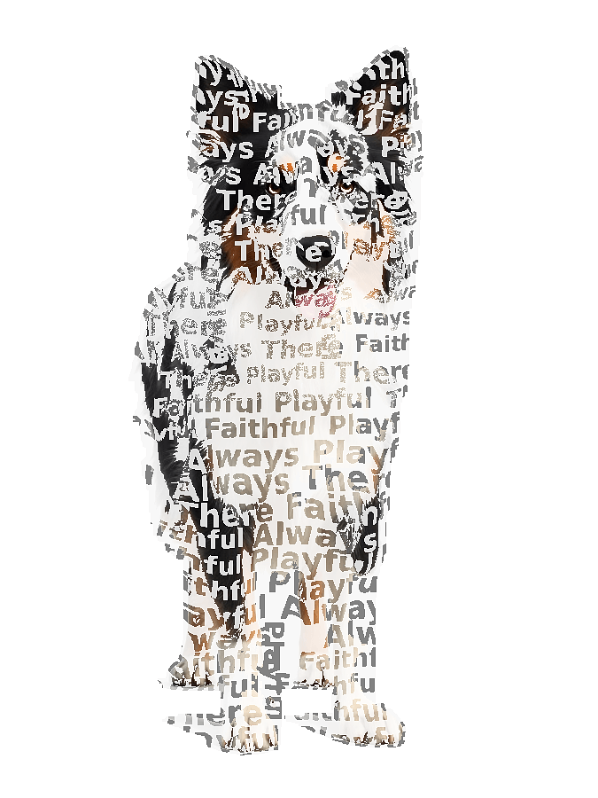Custom Typography Portrait — Custom Dog Word Art