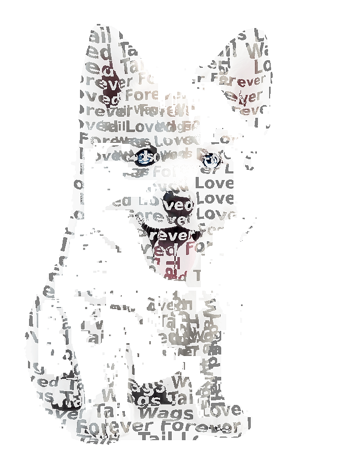 Custom Typography Portrait — Custom Dog Word Art