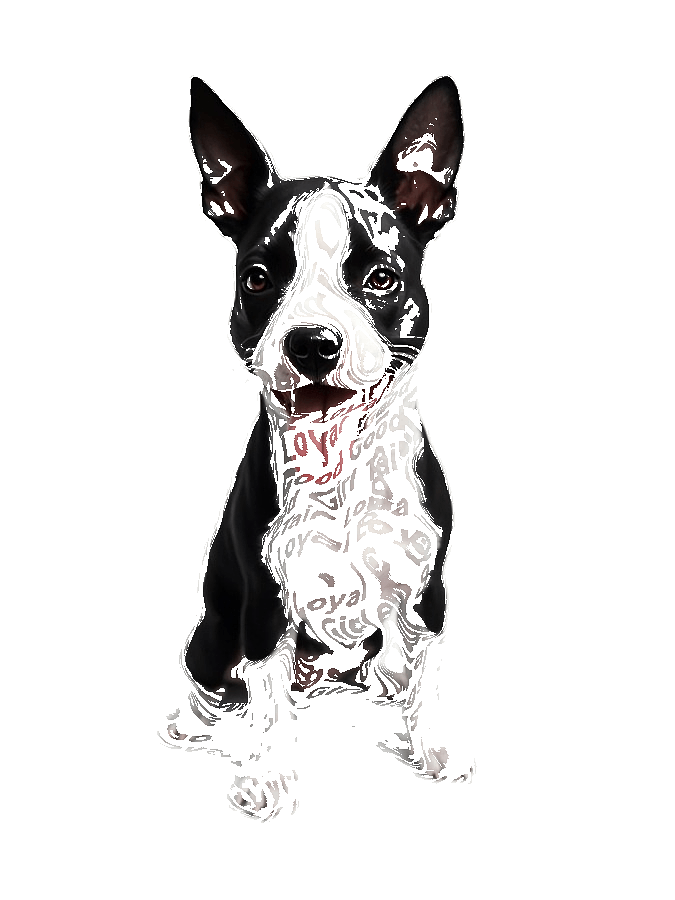 Custom Typography Portrait — Custom Dog Word Art
