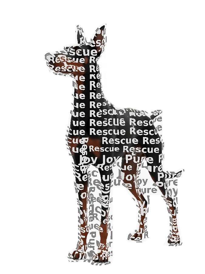 Custom Typography Portrait — Custom Dog Word Art