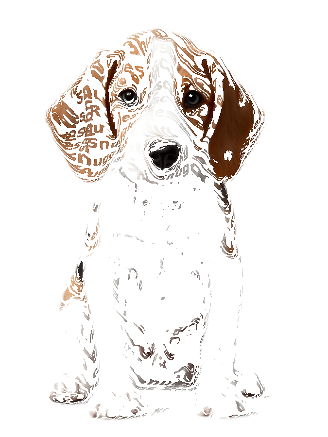 Custom Typography Portrait — Custom Dog Word Art