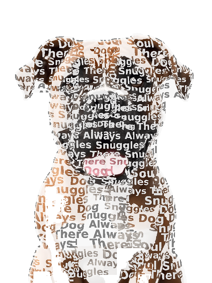 Custom Typography Portrait — Custom Dog Word Art