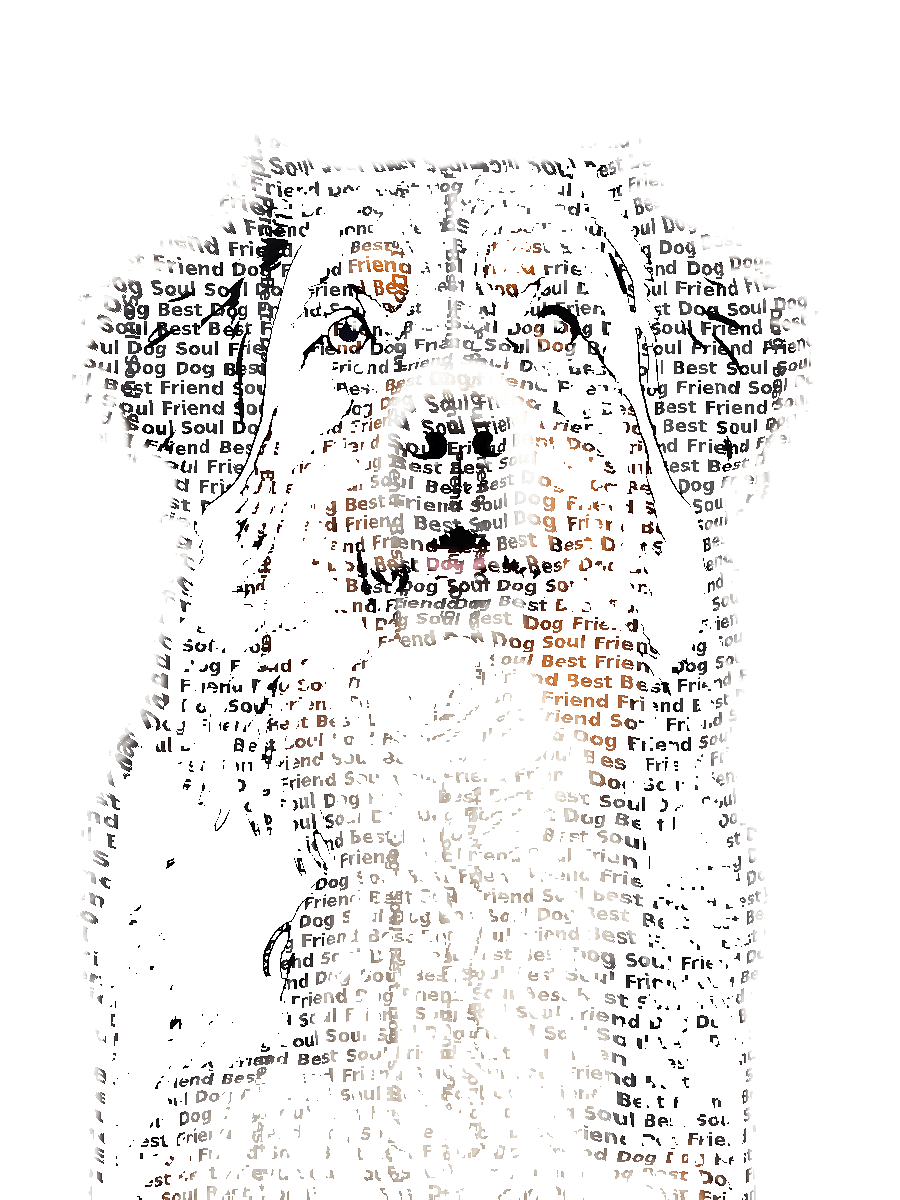 Custom Typography Portrait — Custom Dog Word Art